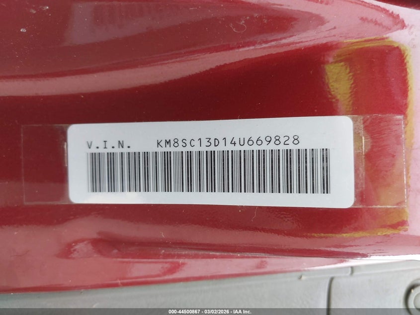 2004 Hyundai Santa Fe Gls VIN: KM8SC13D14U669828 Lot: 44500867