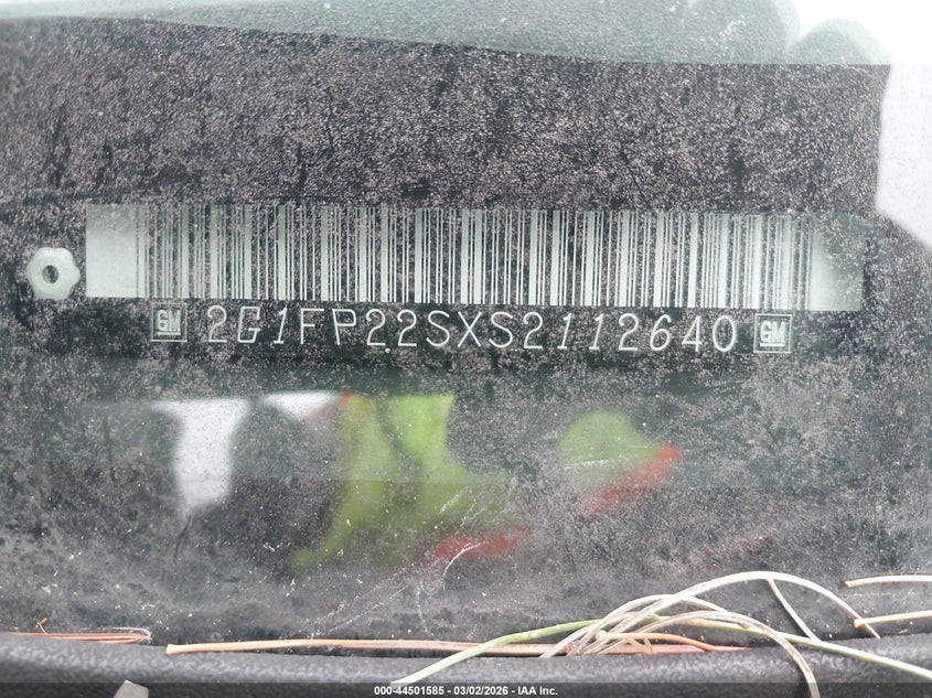 1995 Chevrolet Camaro VIN: 2G1FP22SXS2112640 Lot: 44501585
