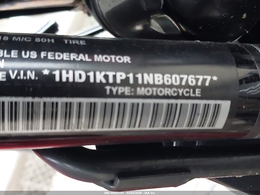 2022 Harley-Davidson Fltrxs VIN: 1HD1KTP11NB607677 Lot: 44502101