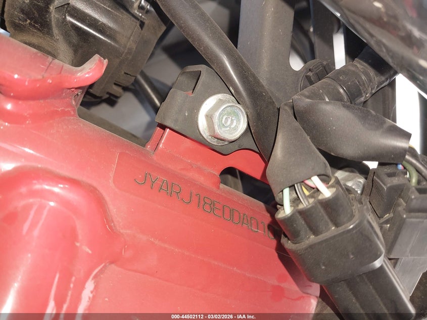 2013 Yamaha Fz6 R VIN: JYARJ18E0DA010968 Lot: 44502112