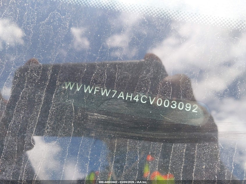 2012 Volkswagen Eos Executive VIN: WVWFW7AH4CV003092 Lot: 44502442