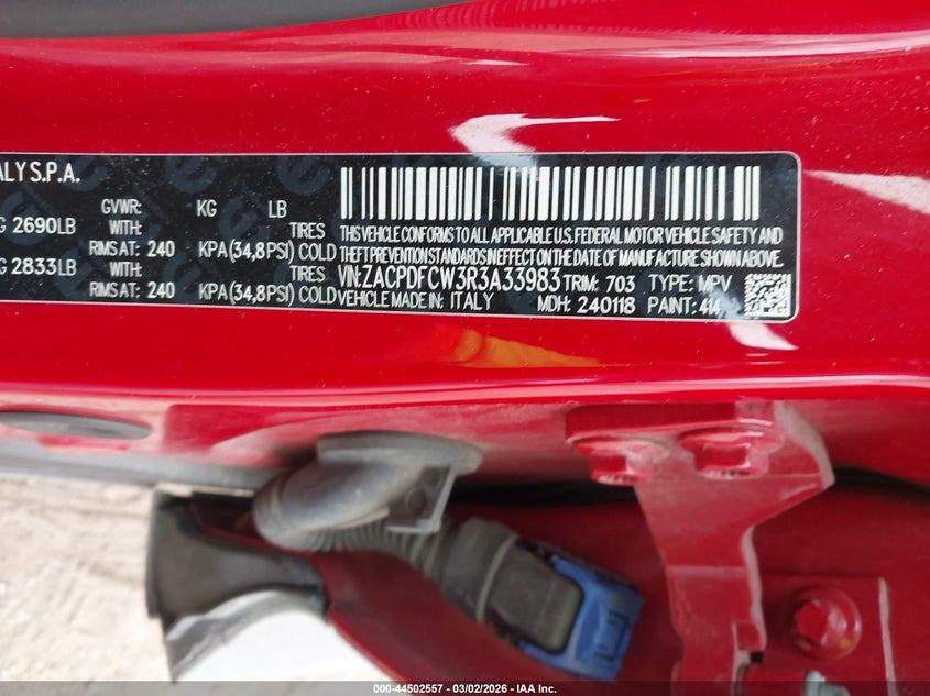 2024 Dodge Hornet R/T Eawd VIN: ZACPDFCW3R3A33983 Lot: 44502557