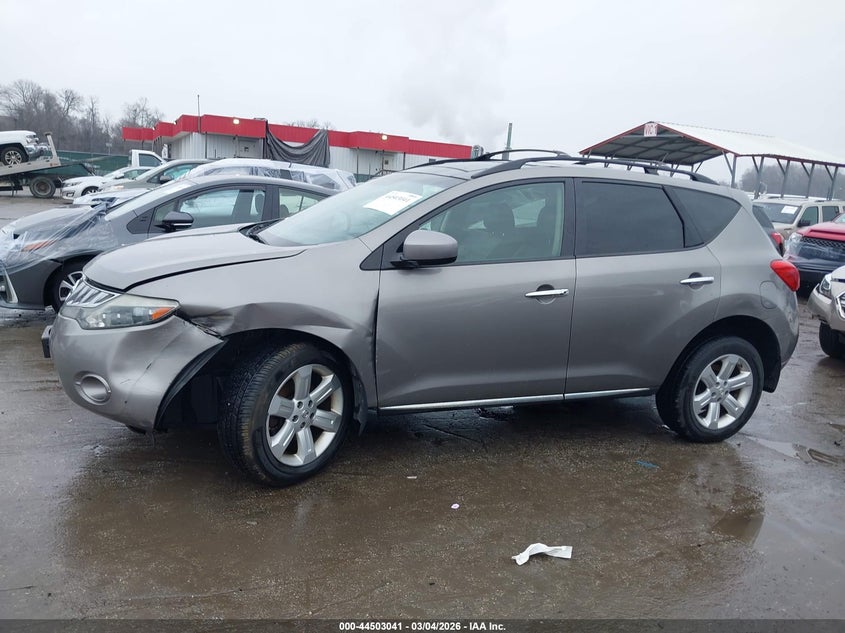 2009 Nissan Murano Sl VIN: JN8AZ18W09W121618 Lot: 44503041