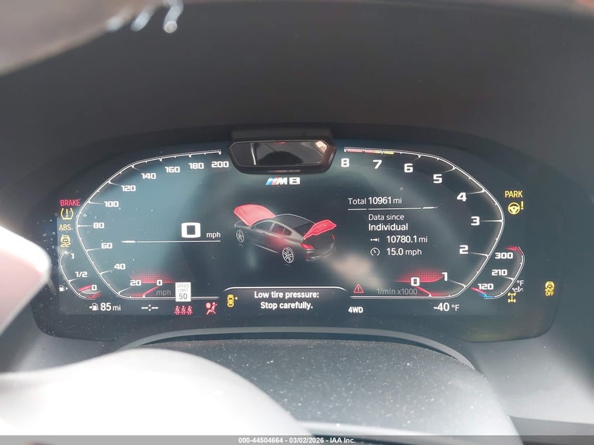 2025 BMW M8 Gran Coupe Competition VIN: WBSGV0C06SCU79322 Lot: 44504664