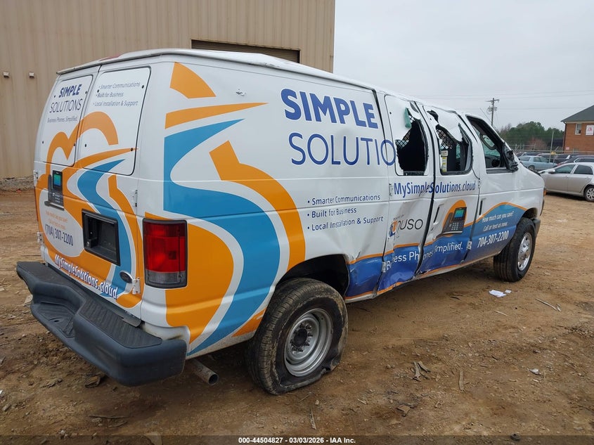 Vin: 1ftne1ew0dda56545, lot: 45001583, ford e-150 commercial 20134