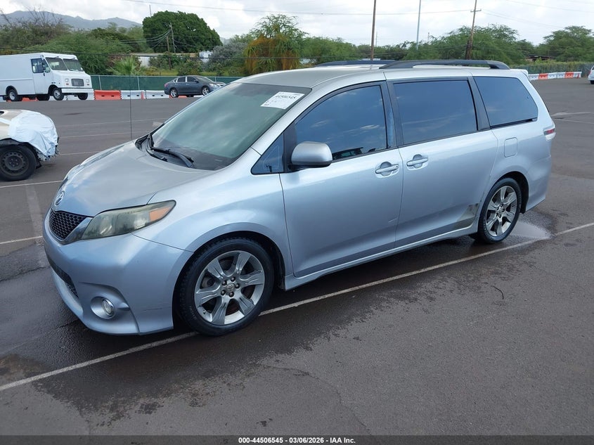 2012 Toyota Sienna 3.5 Se 8 Passenger blue Lot 111044506545 Vin 5TDXK3DC6CS229590