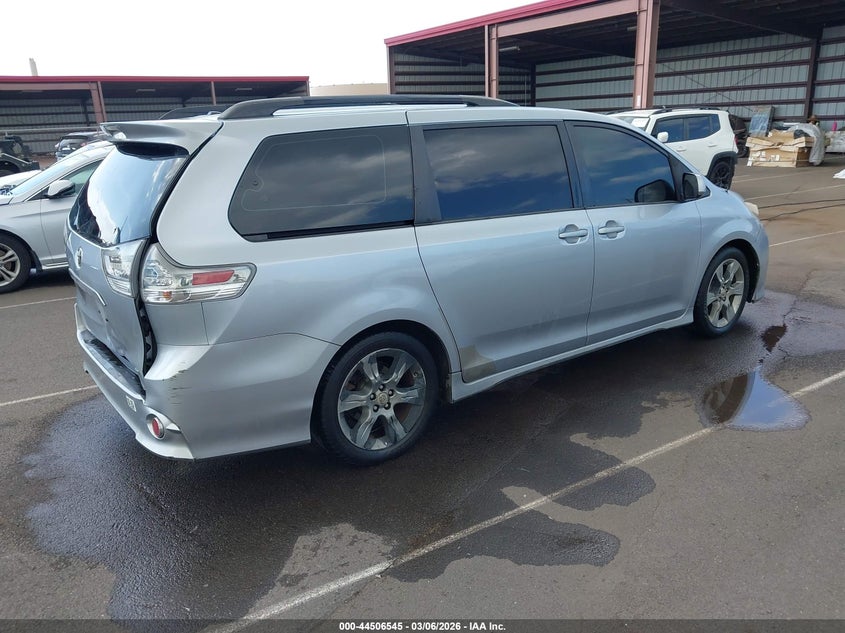 2012 Toyota Sienna 3.5 Se 8 Passenger blue Lot 111044506545 Vin 5TDXK3DC6CS229590