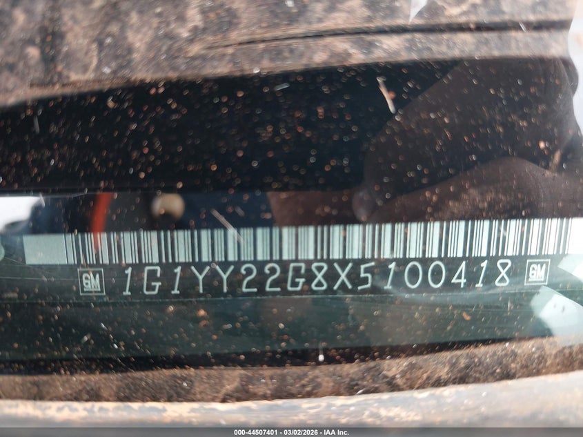 1999 Chevrolet Corvette VIN: 1G1YY22G8X5100418 Lot: 44507401