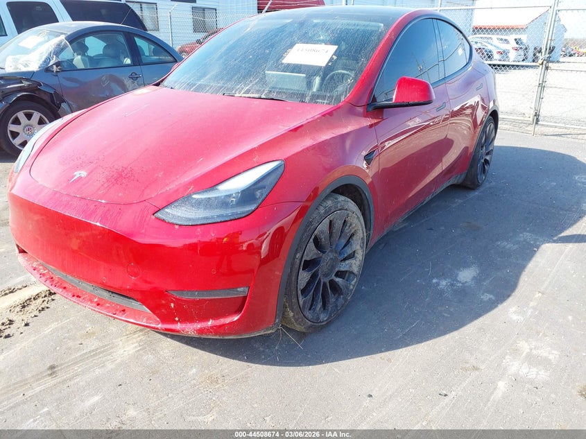 Vin: 7saygdef1nf413589, lot: 45005430, tesla model y performance dual motor all-wheel drive 20222
