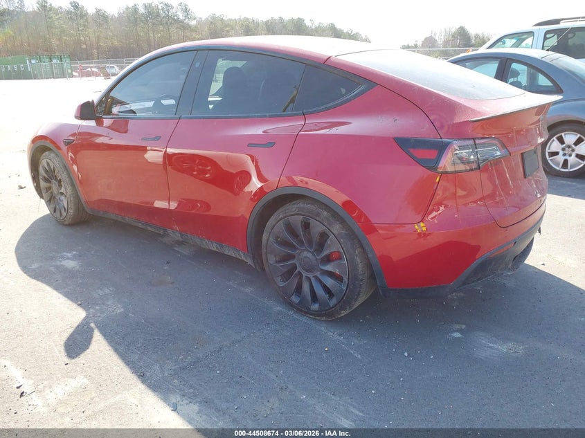 Vin: 7saygdef1nf413589, lot: 45005430, tesla model y performance dual motor all-wheel drive 20223