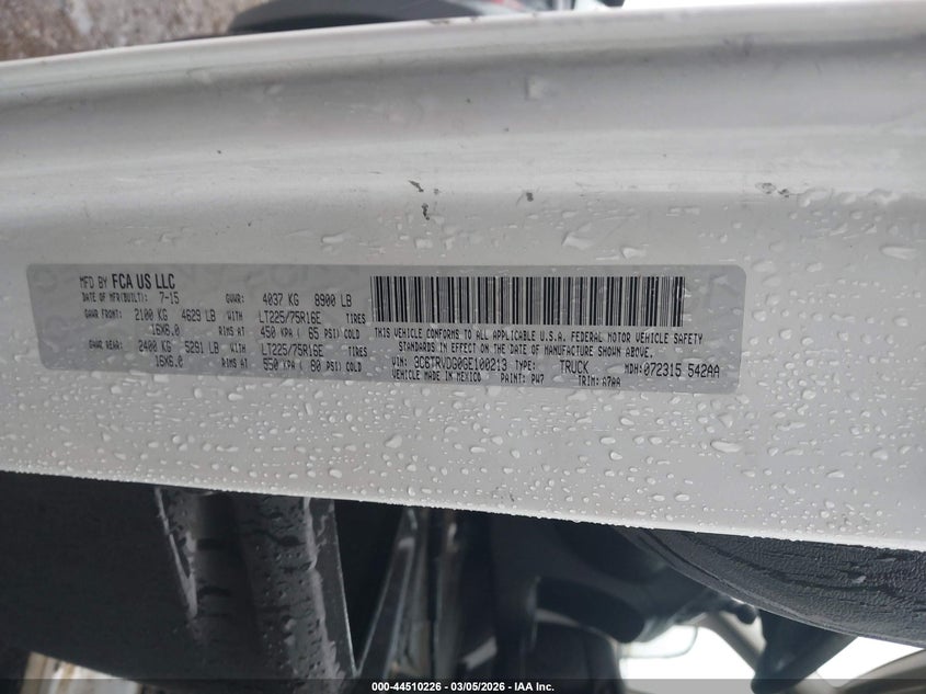 2016 Ram Promaster 2500 High Roof