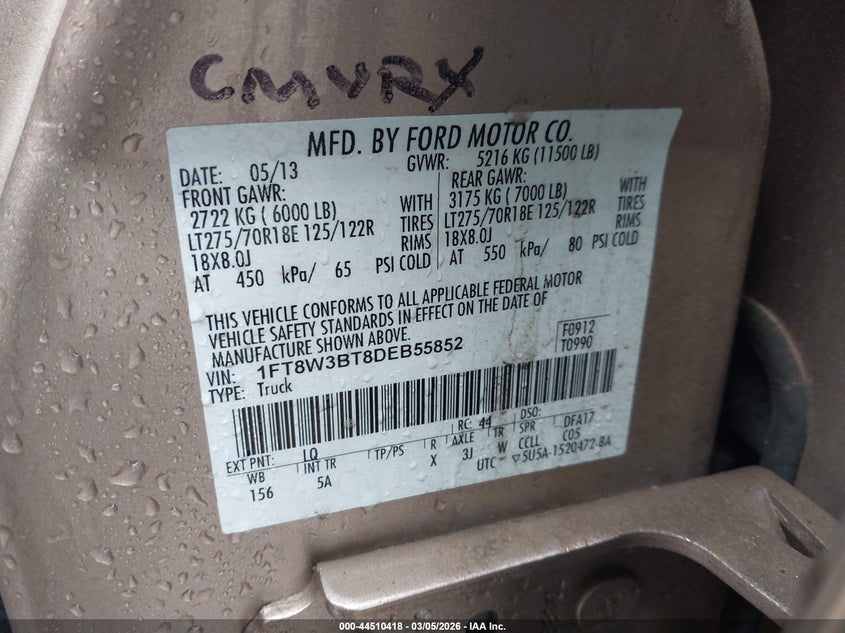 2013 FORD F350 TRUCK N/A