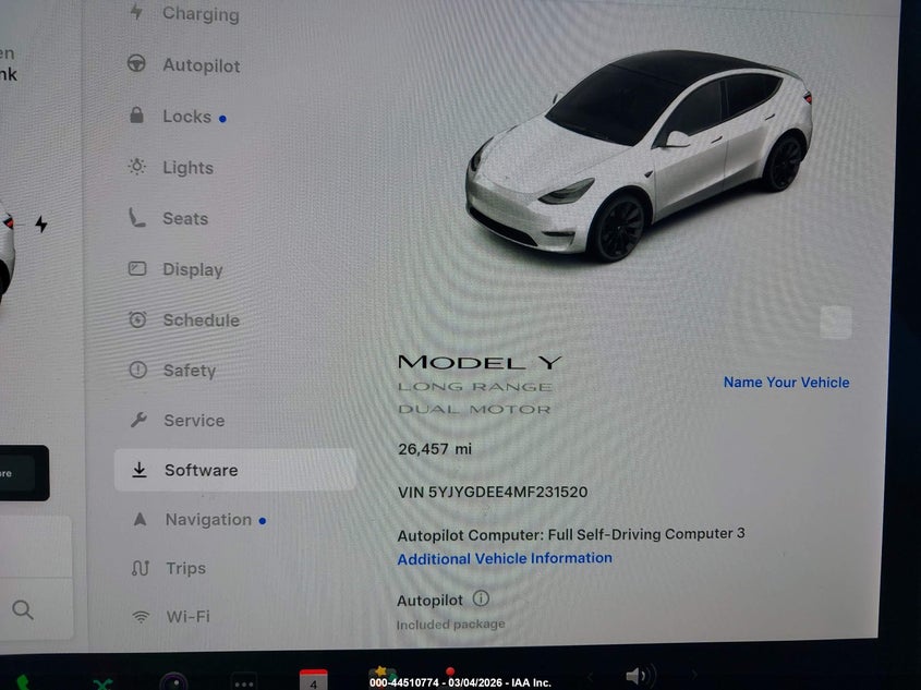 2021 Tesla Model Y Long Range Dual Motor All-Wheel Drive VIN: 5YJYGDEE4MF231520 Lot: 44510774