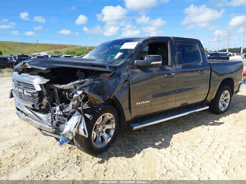Vin: 1c6rrefg2mn532980, lot: 45008828, ram 1500 big horn  4x2 5'7 box 20212