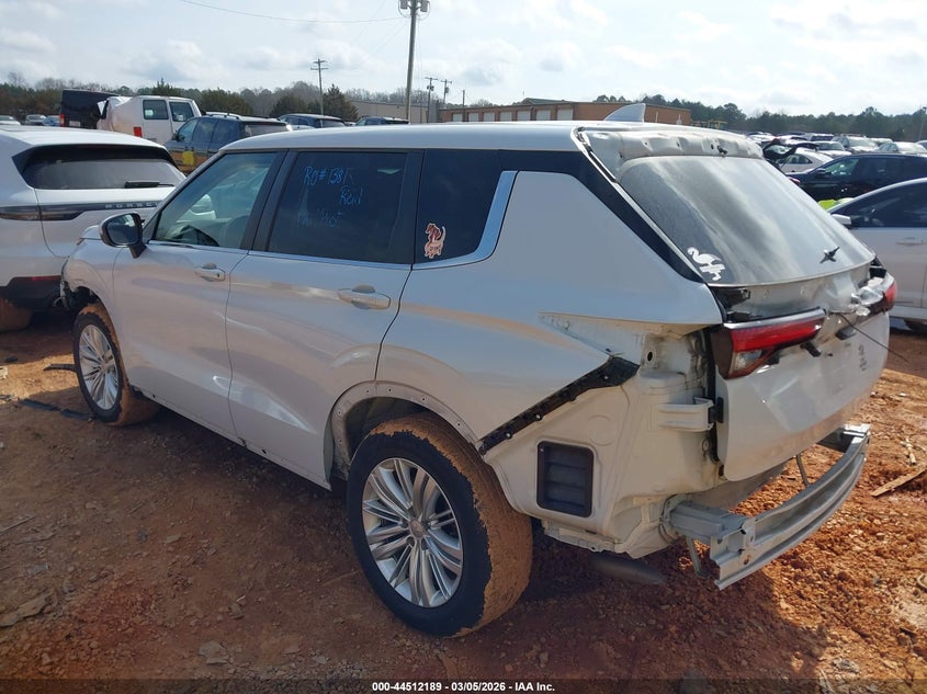 Vin: ja4j4ta89nz039214, lot: 45008950, mitsubishi outlander es 2.5 s-awc 20223