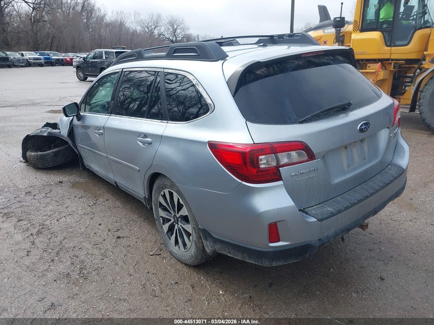 Vin: 4s4bsbnc0f3356307, lot: 45009832, subaru outback 2.5i limited 20153