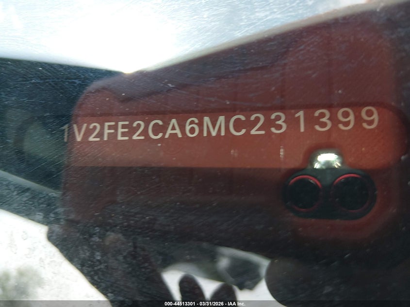 2021 Volkswagen Atlas Cross Sport 3.6L V6 Sel Premium R-Line VIN: 1V2FE2CA6MC231399 Lot: 44513301