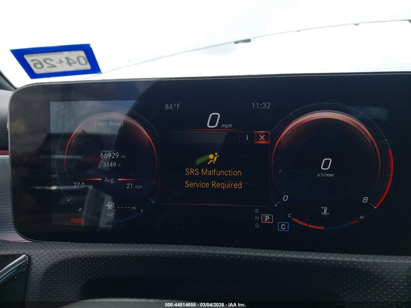 2022 Mercedes-Benz A 220 VIN: W1K3G4EB2NJ337772 Lot: 44514655