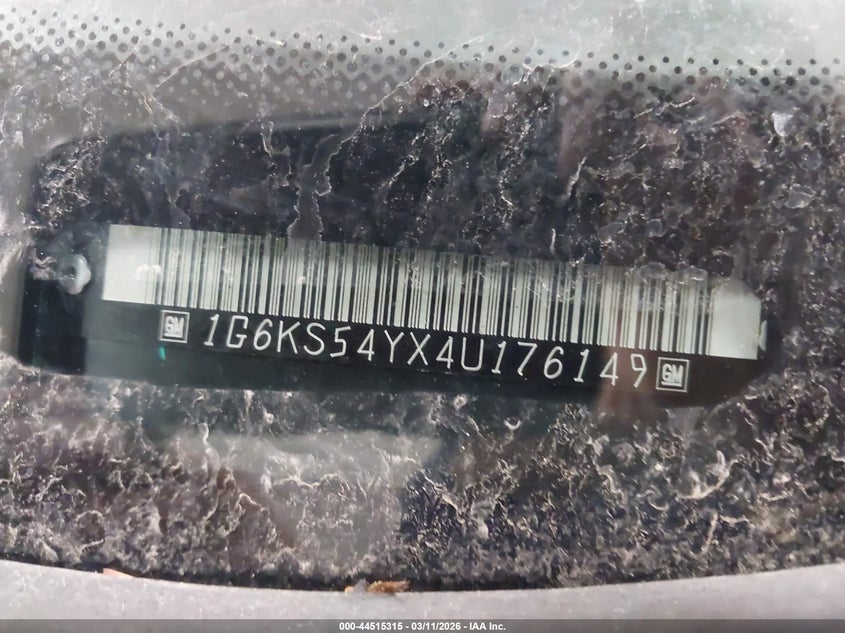 2004 Cadillac Seville Sls VIN: 1G6KS54YX4U176149 Lot: 44515315