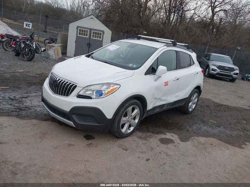 Vin: kl4cjasb1gb748084, lot: 45012099, buick encore 20162