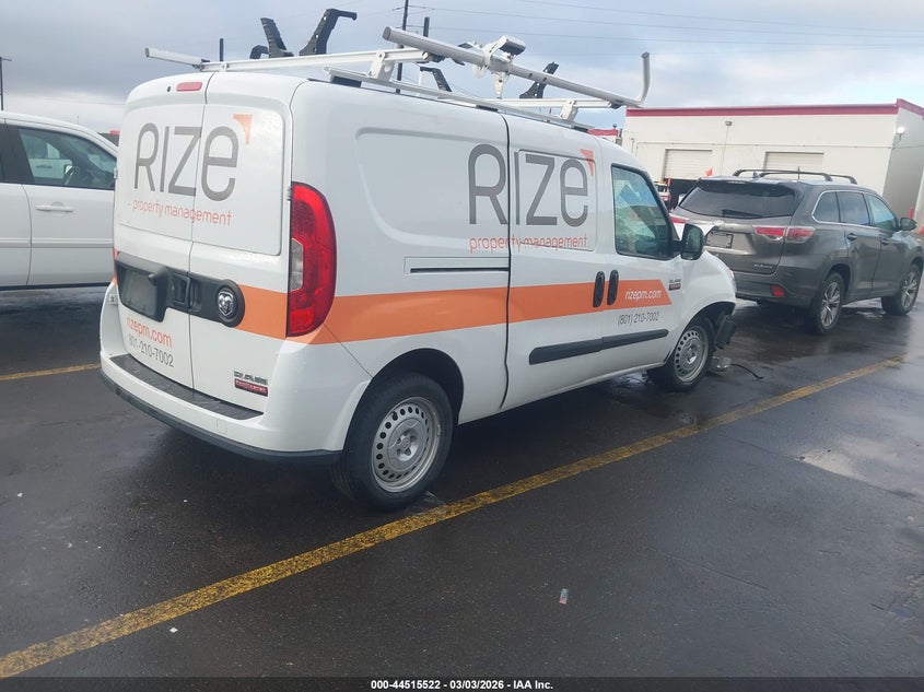 Vin: zfbhrfab7n6w54240, lot: 45012283, ram promaster city cargo van 20224
