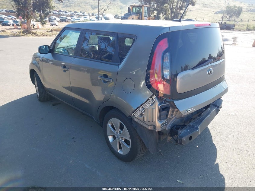 Vin: kndjn2a25g7343194, lot: 45012888, kia soul 20163