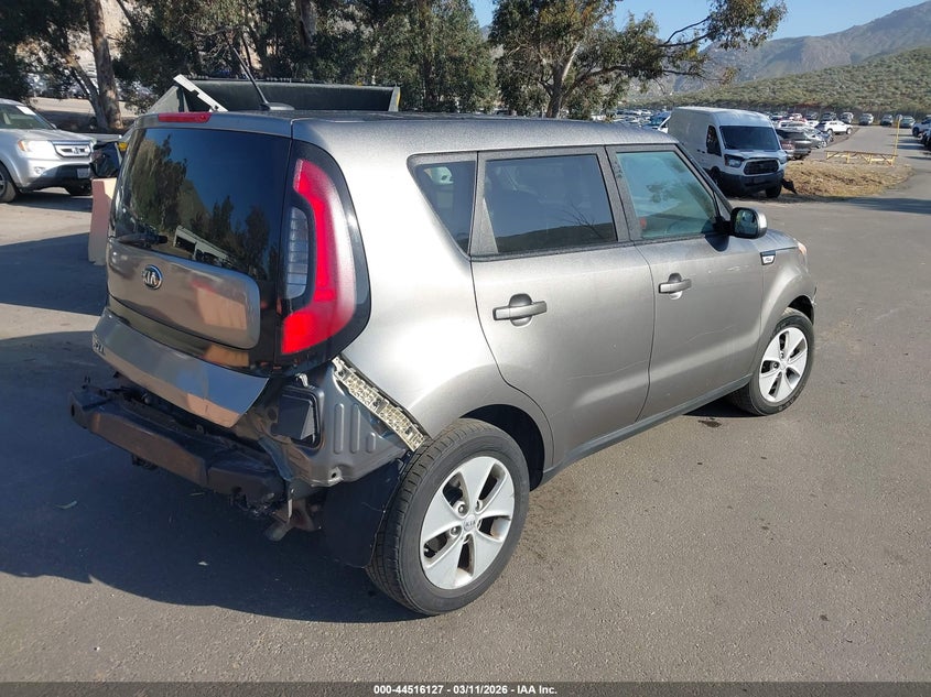 Vin: kndjn2a25g7343194, lot: 45012888, kia soul 20164