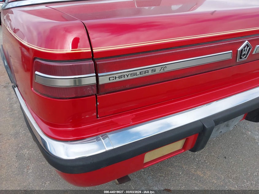 1991 Chrysler Tc By Maserati VIN: ZC2FS1208MB207621 Lot: 44519027