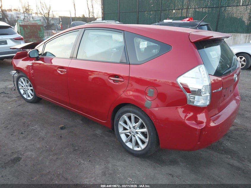2012 Toyota Prius v 1.8 Prius V Five red Lot 111044519672 Vin JTDZN3EU5C3149853