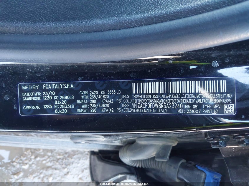 2024 Dodge Hornet R/T Plus Eawd VIN: ZACPDFDW8R3A23240 Lot: 44520158