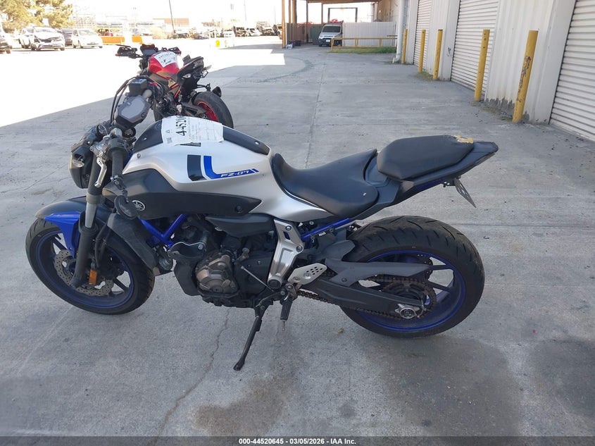 2016 Yamaha Fz07 C VIN: JYARM06Y7GA003258 Lot: 44520645