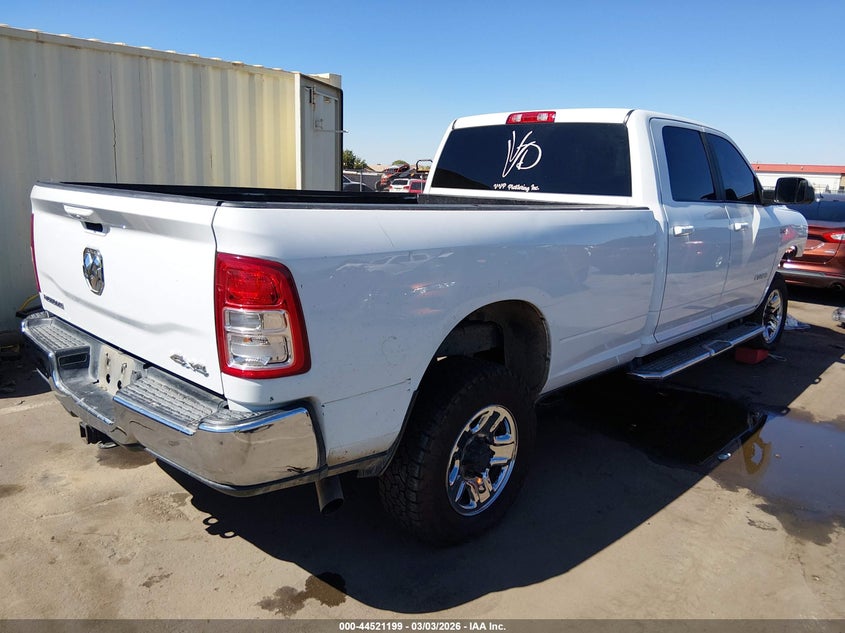 Vin: 3c6ur5jj5lg188095, lot: 45017960, ram 2500 big horn  4x4 8' box 20204