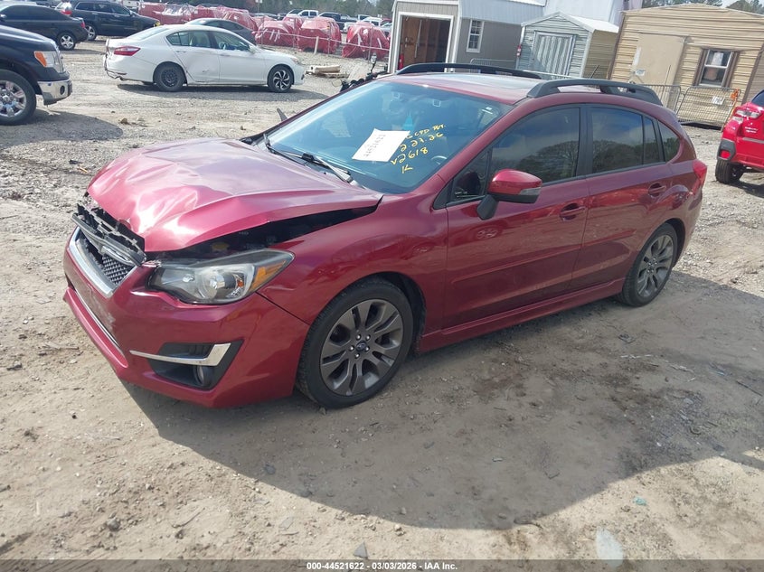 Vin: jf1gpaz67f8232618, lot: 45018384, subaru impreza 2.0i sport limited 20152