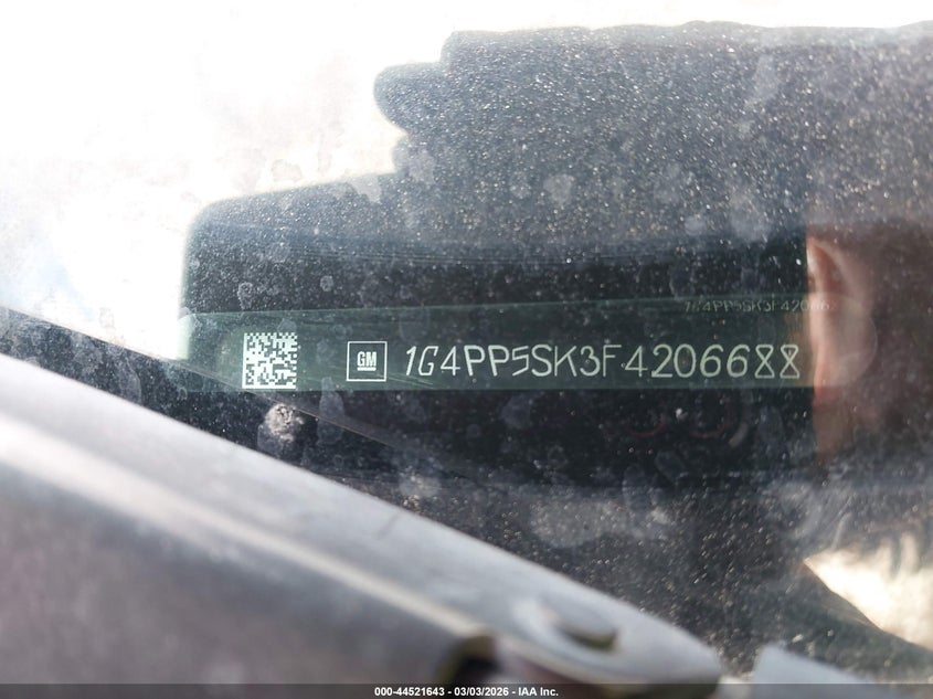 2015 Buick Verano VIN: 1G4PP5SK3F4206688 Lot: 44521643
