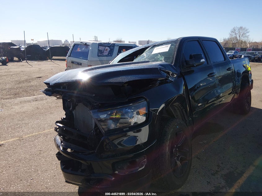 Vin: 1c6srfftxln134614, lot: 45018460, ram 1500 big horn  4x4 5'7 box 20202