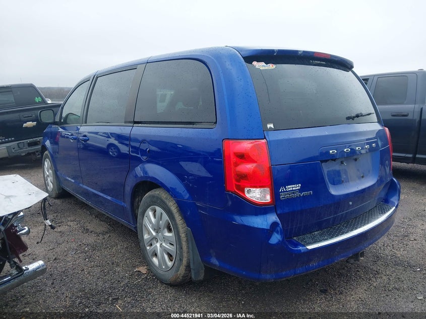 Vin: 2c4rdgbg3jr231979, lot: 45018702, dodge grand caravan se 20183