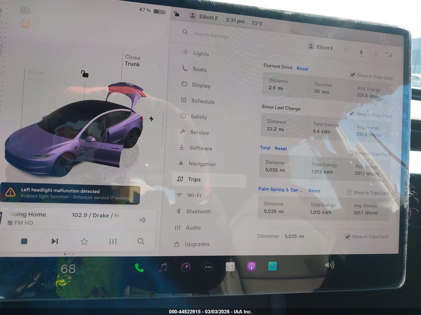 2025 TESLA MODEL 3 auction photo 7