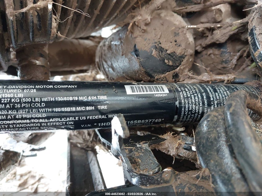2025 Harley-Davidson Fltrx VIN: 1HD1KH716SB637749 Lot: 44523082