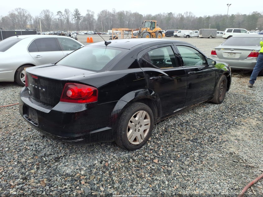 2012 Dodge Avenger 2.4 Se black Lot 111044523828 Vin 1C3CDZAB5CN269953