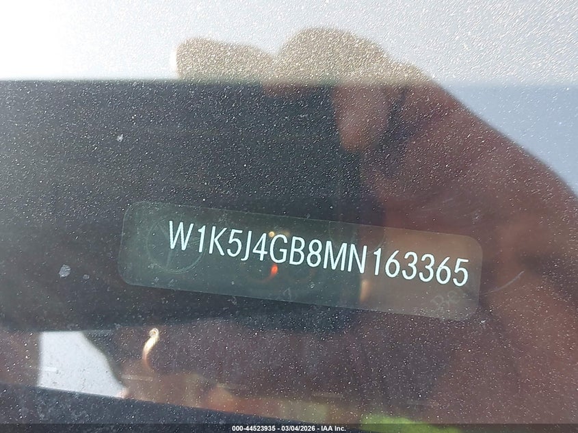 2021 Mercedes-Benz Cla 250 VIN: W1K5J4GB8MN163365 Lot: 44523935