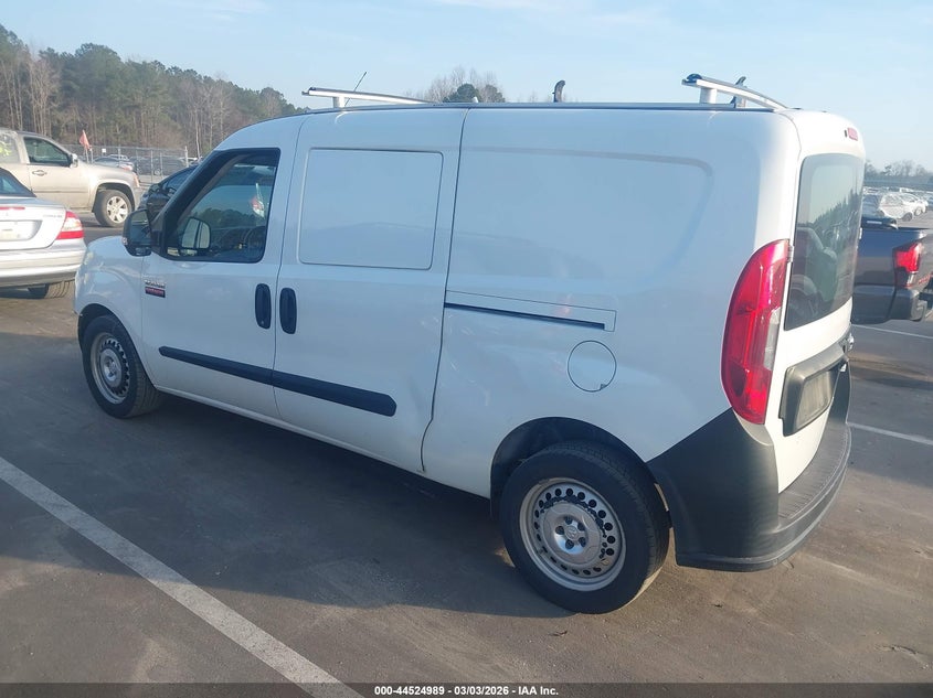 Vin: zfberfab7h6e19024, lot: 45021780, ram promaster city tradesman 20173