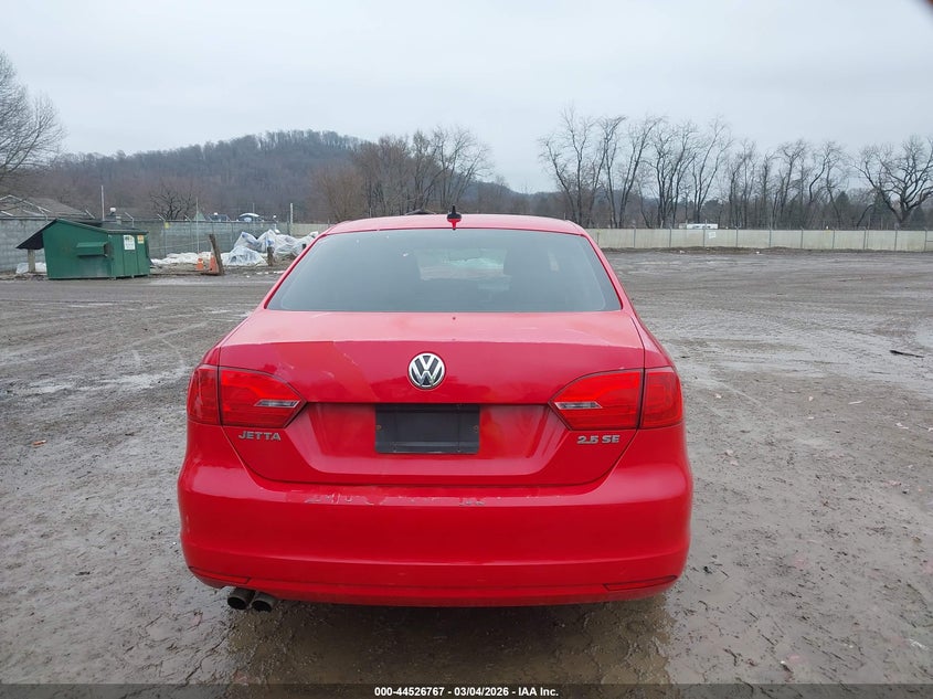 2012 Volkswagen Jetta 2.5 2.5L Se red Lot 111044526767 Vin 3VWDP7AJ4CM384635