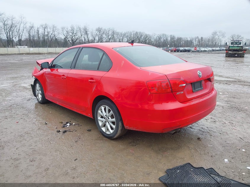 2012 Volkswagen Jetta 2.5 2.5L Se red Lot 111044526767 Vin 3VWDP7AJ4CM384635