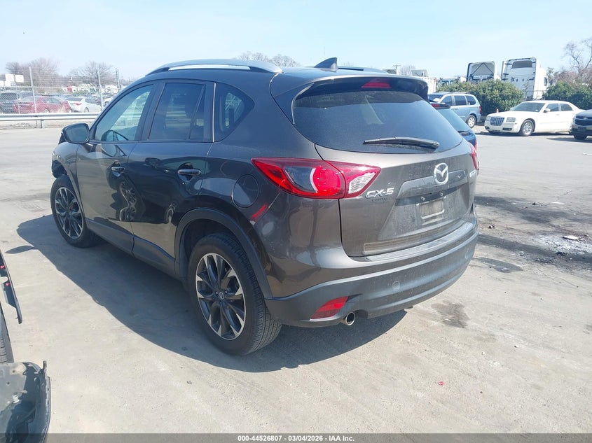 Vin: jm3ke2dy1g0859413, lot: 45023599, mazda cx-5 grand touring 20163