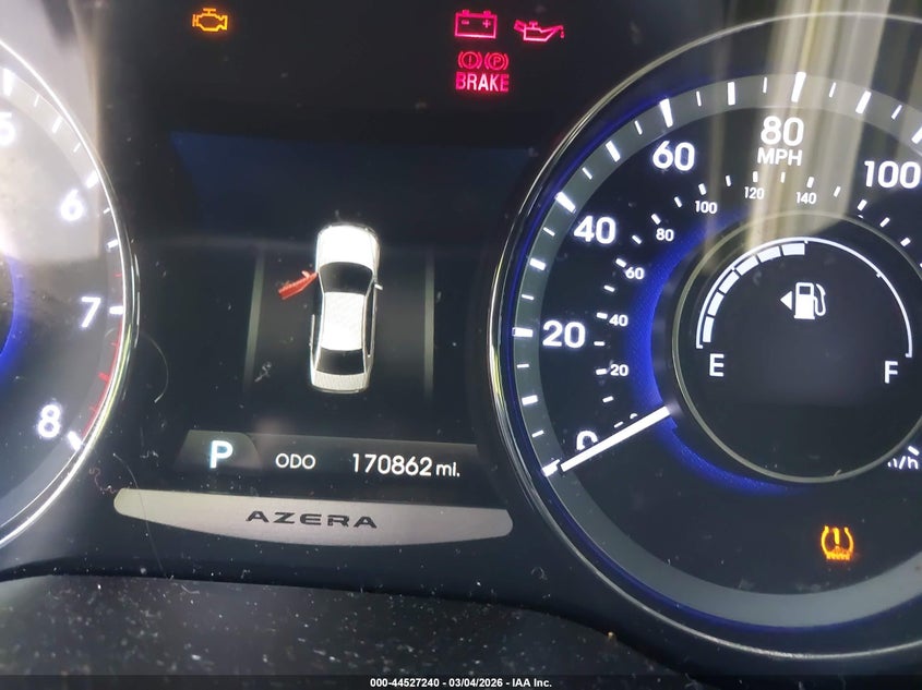 2014 Hyundai Azera Limited VIN: KMHFH4JG6EA400034 Lot: 44527240