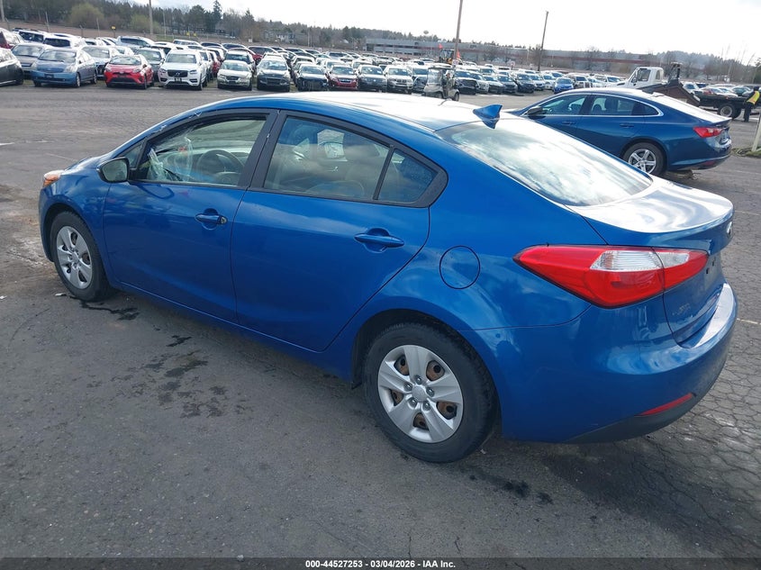 Vin: knafx4a65f5339734, lot: 45024044, kia forte lx 20153