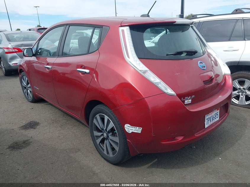 Vin: 1n4az0cp4fc316128, lot: 45024449, nissan leaf sv 20153