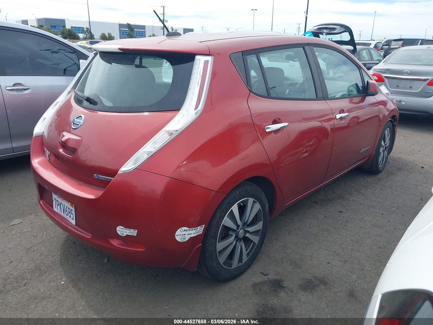Vin: 1n4az0cp4fc316128, lot: 45024449, nissan leaf sv 20154