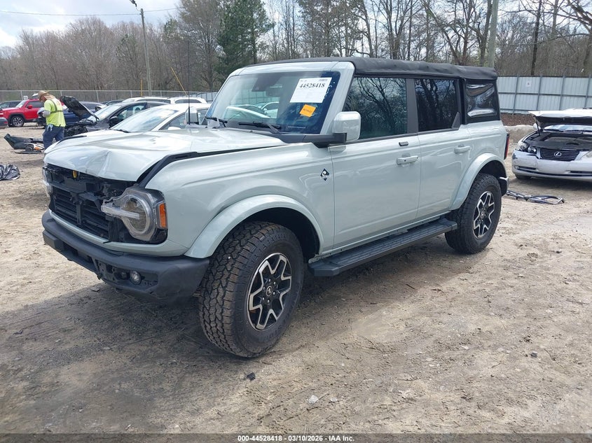 Vin: 1fmde5dh4mla61268, lot: 45025209, ford bronco outer banks 20212
