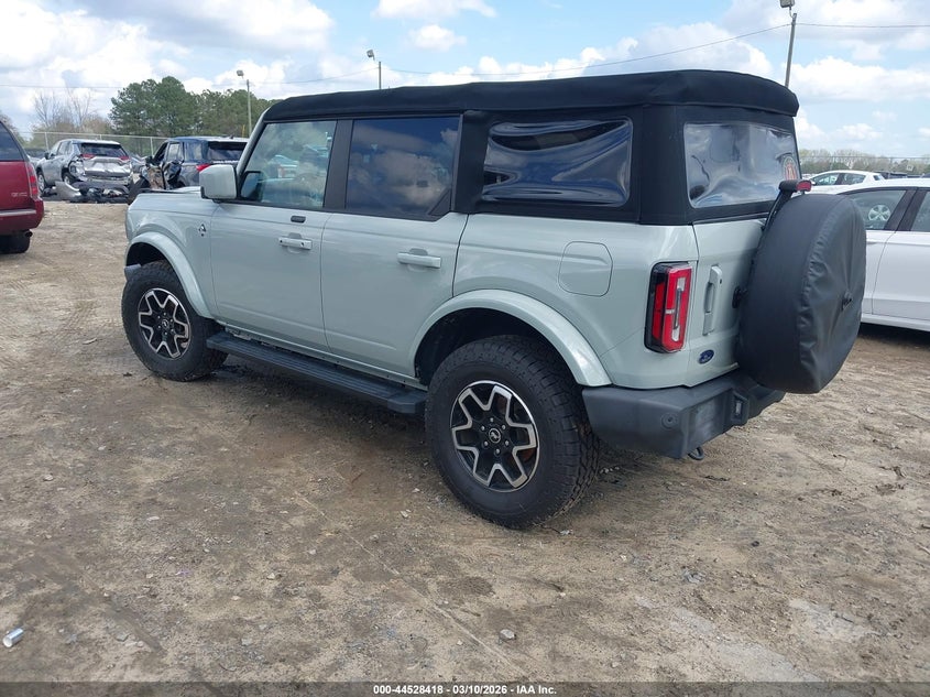 Vin: 1fmde5dh4mla61268, lot: 45025209, ford bronco outer banks 20213